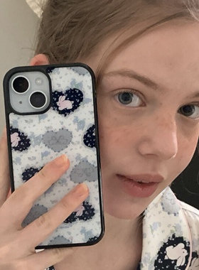 韩系ins复古玫瑰兔子磁吸适用iphone16pro/15promax保护壳苹果17air手机壳17promax保护套13/14壳