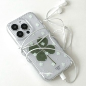 韩系ins小清新幸运四叶草适用iphone17pro 17promax保护壳苹果16手机壳16promax保护套15防摔13 14外壳17air