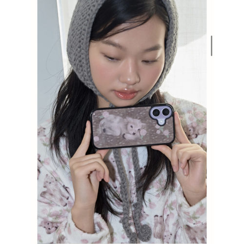 韩系磁吸iPhone手机壳莫奈玫瑰