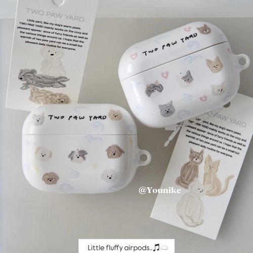 韩国进口可爱猫咪狗狗耳机壳套