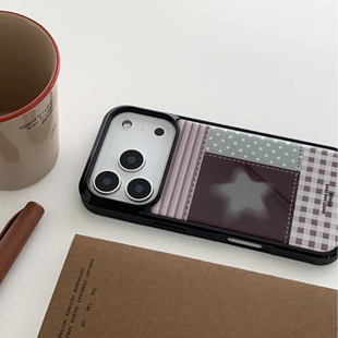 韩系ins风古早条纹复古拼接韩女适用iphone17air/17promax保护壳苹果16手机壳16promax保护套15防摔13/14外壳