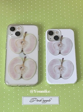 韩系ins风清爽水果青苹果适用iphone17pro/17promax保护壳苹果16手机壳16promax保护套15防摔13/14外壳17air