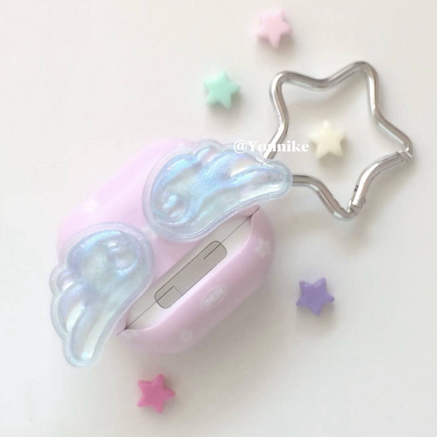 韩女甜美星星天使翅膀耳机套进口