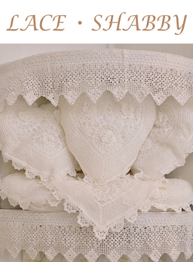 新款法式复古vintage手工编织中古白色纯棉蕾丝花边DIY柜子贴边