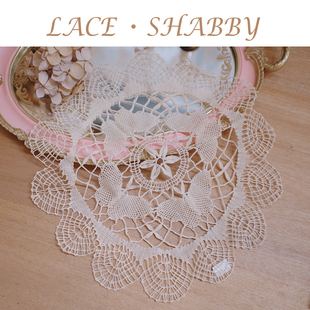 复古轻奢立体蝴蝶手工田园编织刺绣蕾丝餐垫装 INS风法式 饰垫子