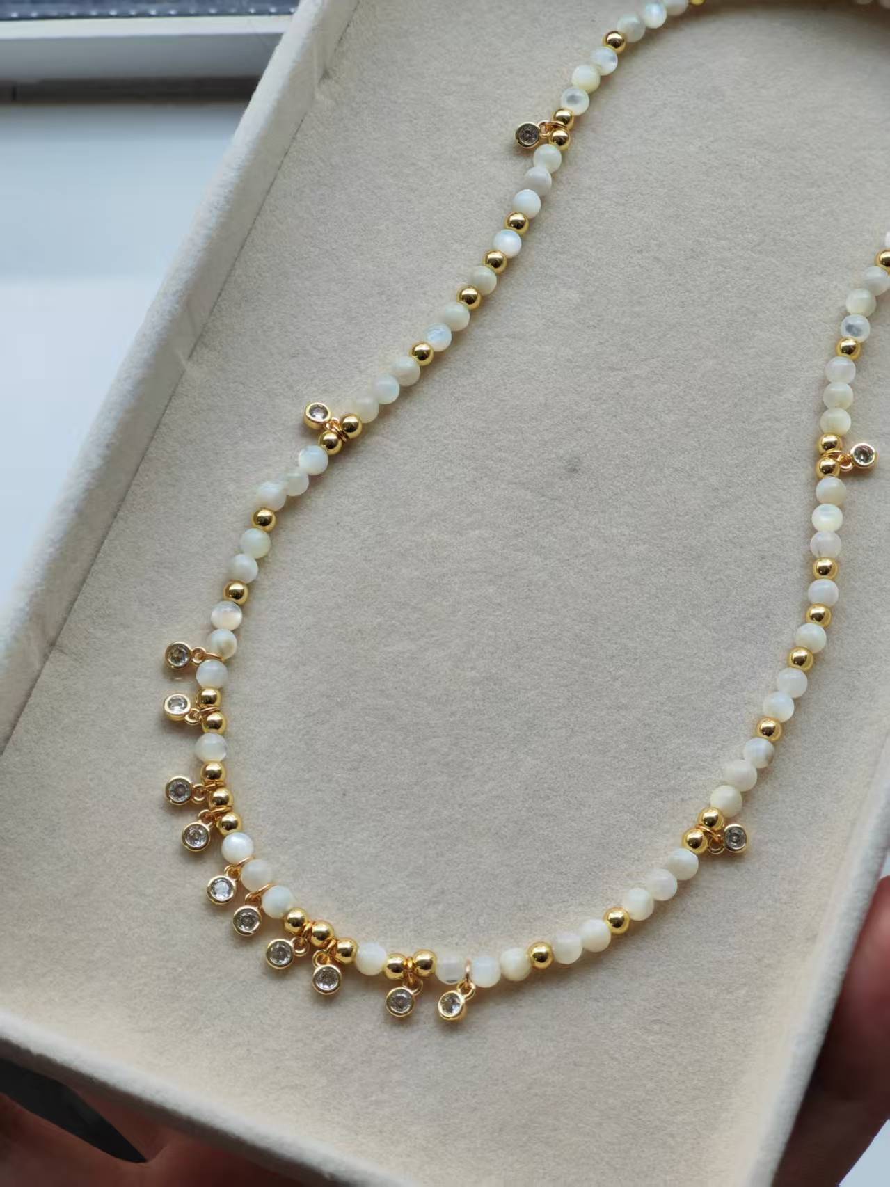 活动礼品贝母珍珠项链手工串珠品牌定制VIP沙龙