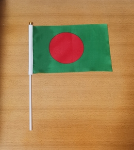 8号孟加拉国旗手摇旗手挥旗孟加拉国小国旗14*21CM小旗子手旗