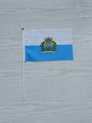 8号圣马力诺国旗手摇旗手旗手挥旗圣马力诺小旗子小国旗