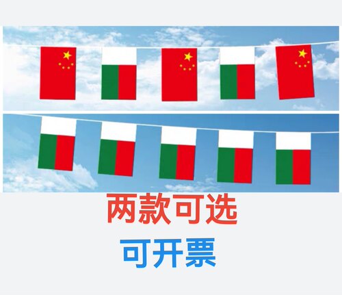 7米8号中国马达加斯加国旗串旗挂旗吊旗装饰小国旗小旗子
