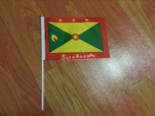 8号格林纳达国旗手挥旗手摇旗手旗14*21CM格林纳达小国旗小旗子