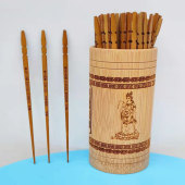 菩萨摆件碳化优质观音签道具精致升级版 高清签文雕刻竹签桶好签筒