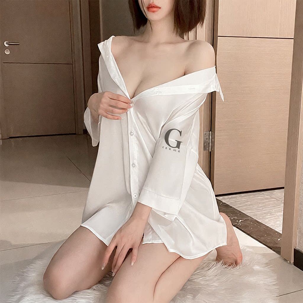 姿趣性感男友风大码宽松衬衫睡衣