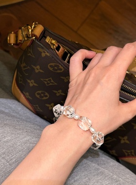 天然水晶不规则手链女