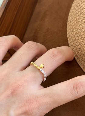 轻奢金银精致ins戒指弹力