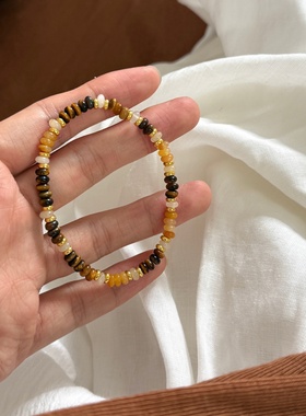 新中式天然虎眼石串珠手链