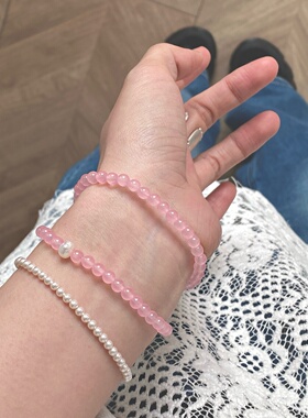 异彩淡水珍珠双层玉髓手串百搭