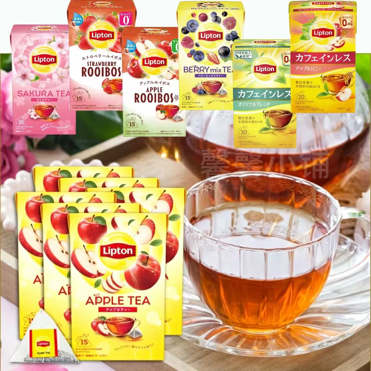 日本直邮立顿苹果味调味红茶莓果图片