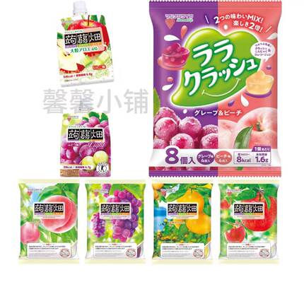 日本直邮曼南生活蒟蒻果冻苹果蜜柑葡萄白桃味吸吸冻布丁低卡低脂