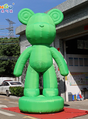 充气绿色暴力熊气模卡通人物造型定制商场活动展会宣传装饰美陈