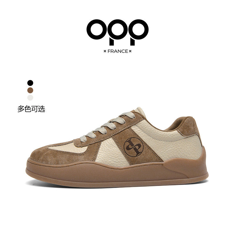 OPP德训鞋男鞋2026春季新款低帮休闲板鞋复古潮鞋男士运动阿甘鞋
