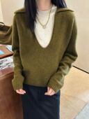 十三行高货牦牛绒羊毛针织衫 百搭显瘦上衣女 时尚 2025秋冬新款 韩版