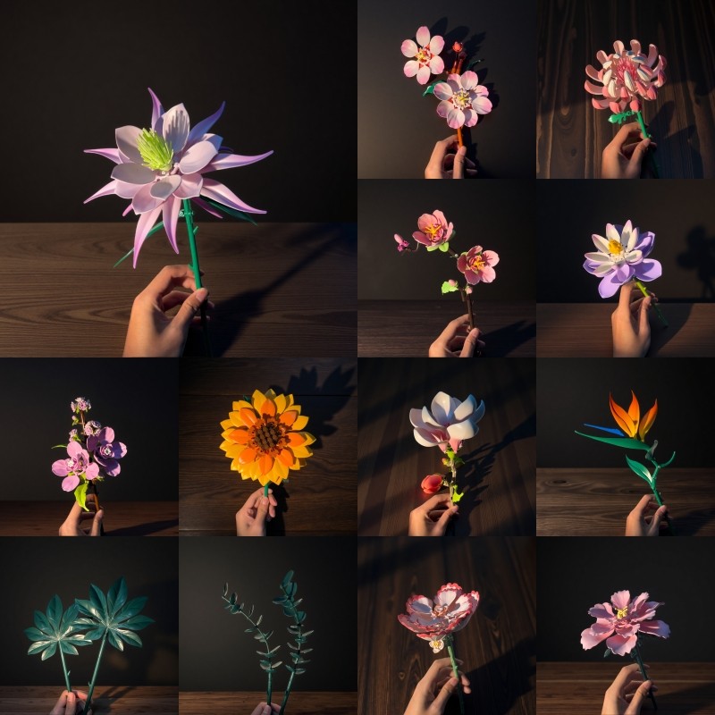 新款潘洛斯永生积木花益智拼装手工仿真玩具新年情人节男女生礼物,玩具/童车/益智/积木/模型,普通塑料积木,淘宝优惠券,粉丝福利购,淘宝优惠卷