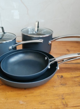 美酷 新经典硬质氧化无油烟不粘奶锅煎锅14 16.5cm 20.3cm 25.4cm