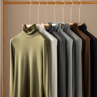 巨好穿 珍珠山羊绒混纺 细腻半高领打底衫 弹力显瘦长袖套头T恤