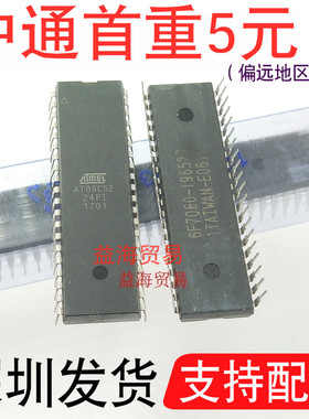 AT89C52-24PI 直插四十脚 DIP-40  8位52单片机 微控制器芯片24P1