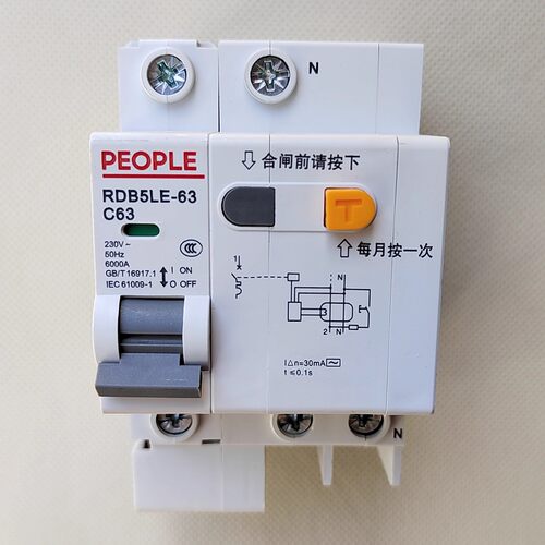 RDB5LE-63 C63 1P63A漏电保护器C40A 32A 25A 20A16A漏电开关