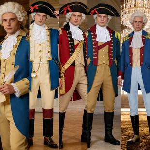 新款男美国总统乔治华盛顿cos服汉密尔顿音乐剧复古军装表演服