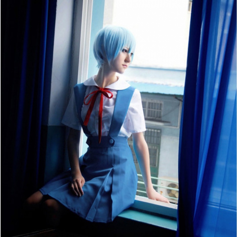豆豆家COSPLAY新世纪福音战士凌波丽EVA明日香经典学生装COS美少