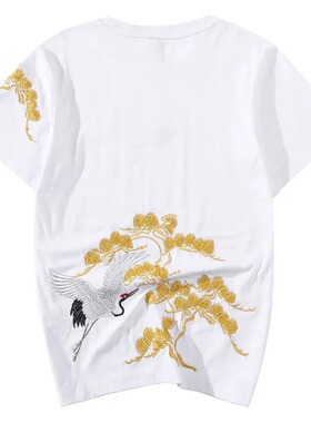 Retro Embroidered T-shirt Cotton Pattern T-shirt