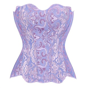 Jacquard lingerie, tight corset, lace up top