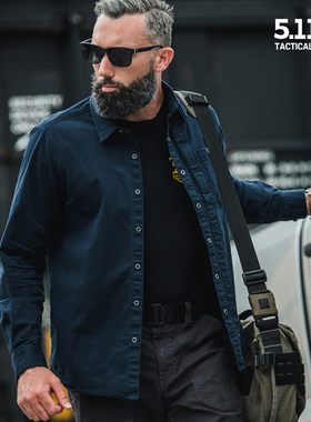 美国5.11传奇长袖衬衣微弹511休闲户外男衬衫修身薄款外套72522