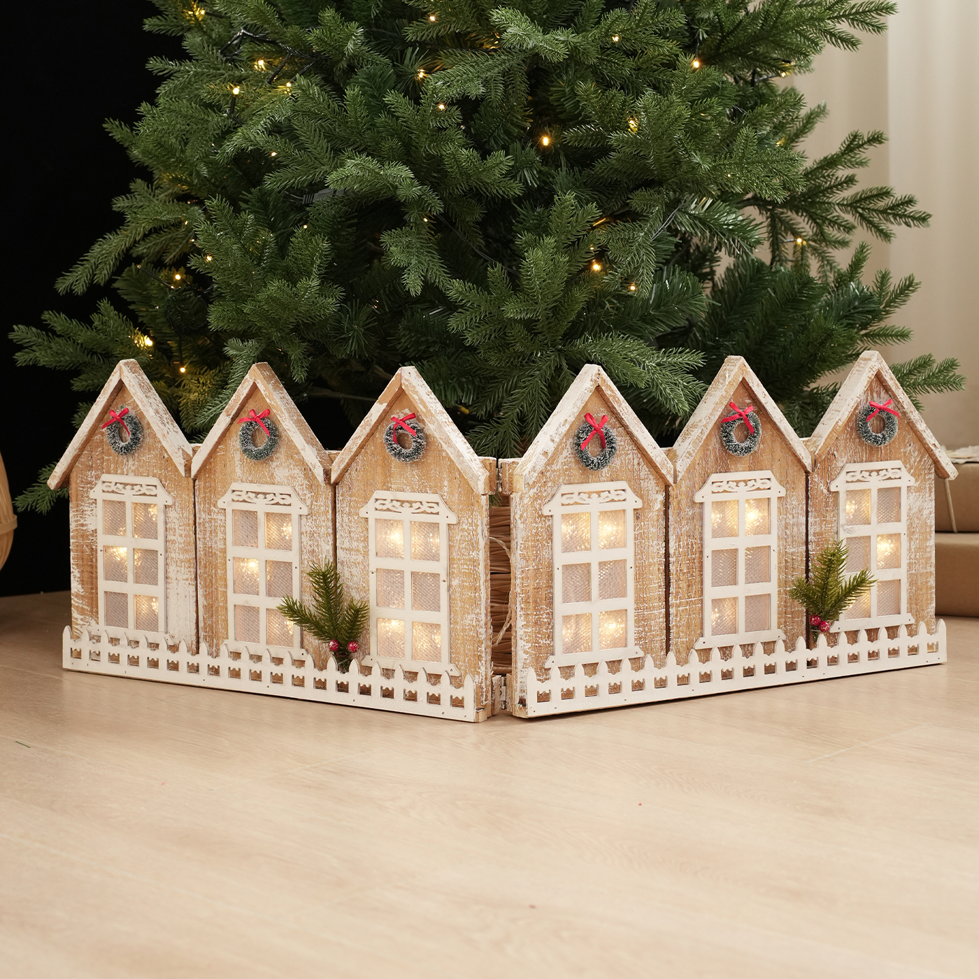 新款圣诞木质栅栏欧式装饰品