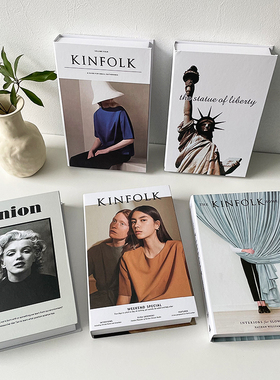 摆设假书北欧极简杂志风拍照摆件