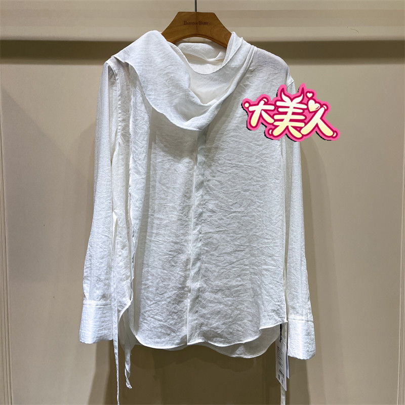 B2S3C114-499BANANABABY2026秋季香蕉宝贝专柜正品飘带长袖衬衣