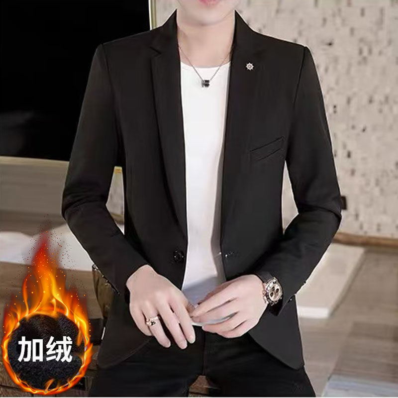 西装新款男士春秋休闲韩版修身上衣青年帅气潮流西服百搭时尚外套