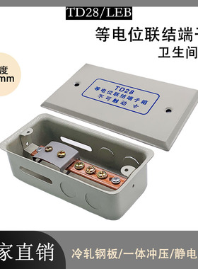 08厚TD28局部等电位联结端子箱暗装卫生间接地线盒铜排配电箱厂家