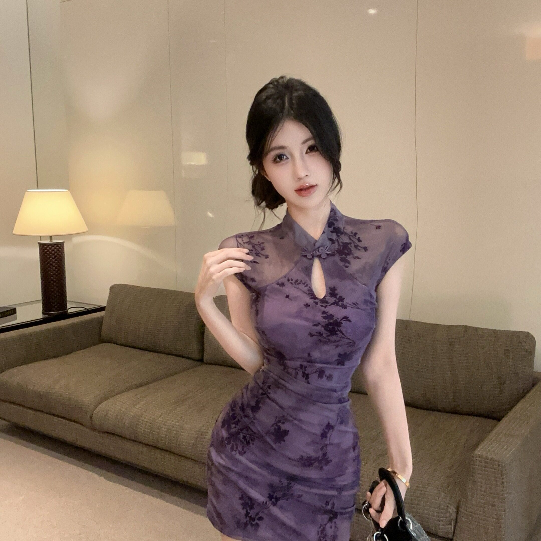 性感风新中式改良旗袍连衣裙夏季新款气质绝美包臀短裙