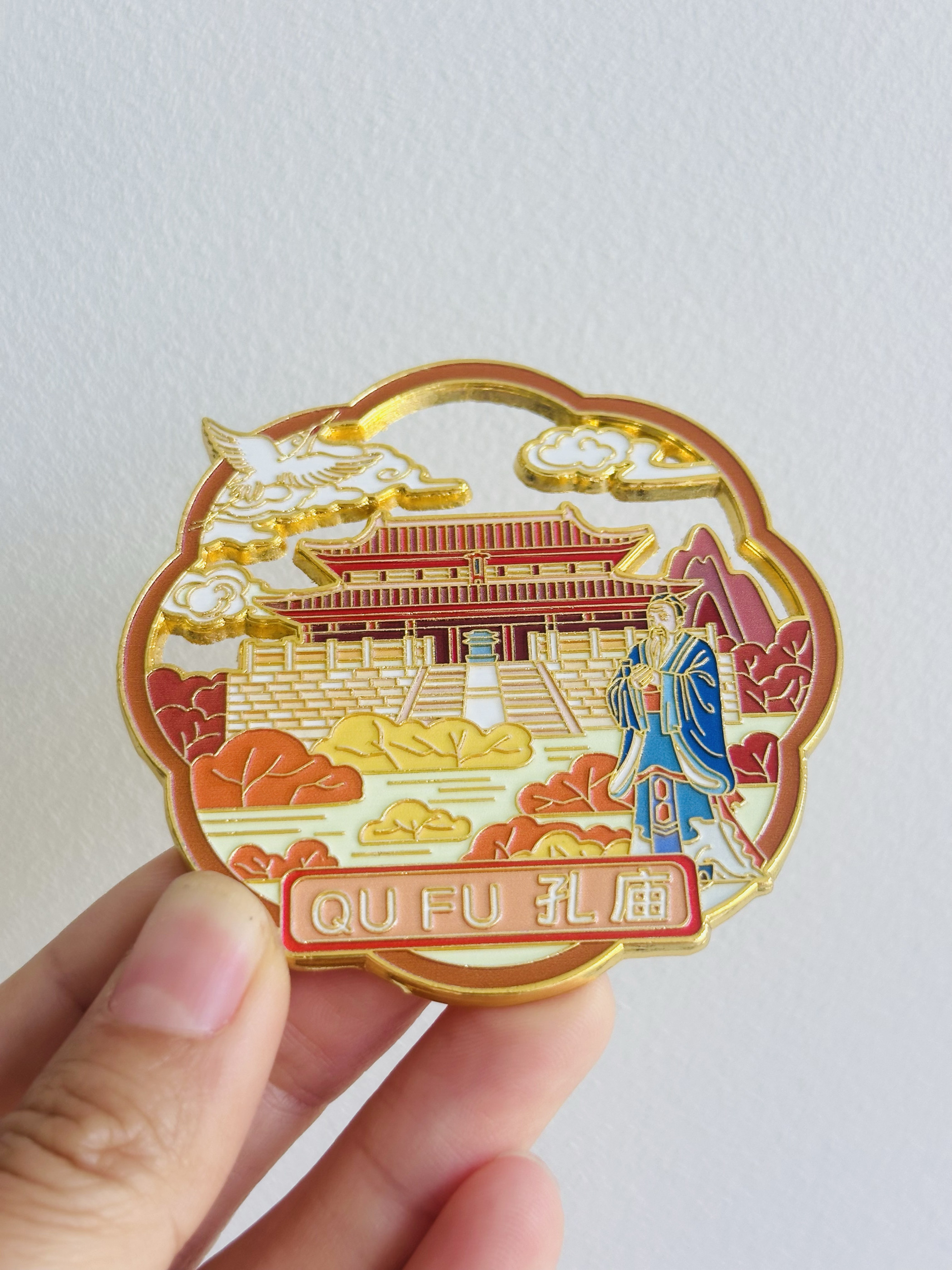 山东文创孔庙冰箱贴泰山趵突泉青州古城蓬莱阁景区同款旅游纪念品