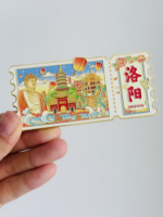 河南洛陽冰箱貼白馬寺洛邑古城旅游文創(chuàng)紀(jì)念品伴手禮物金屬送人