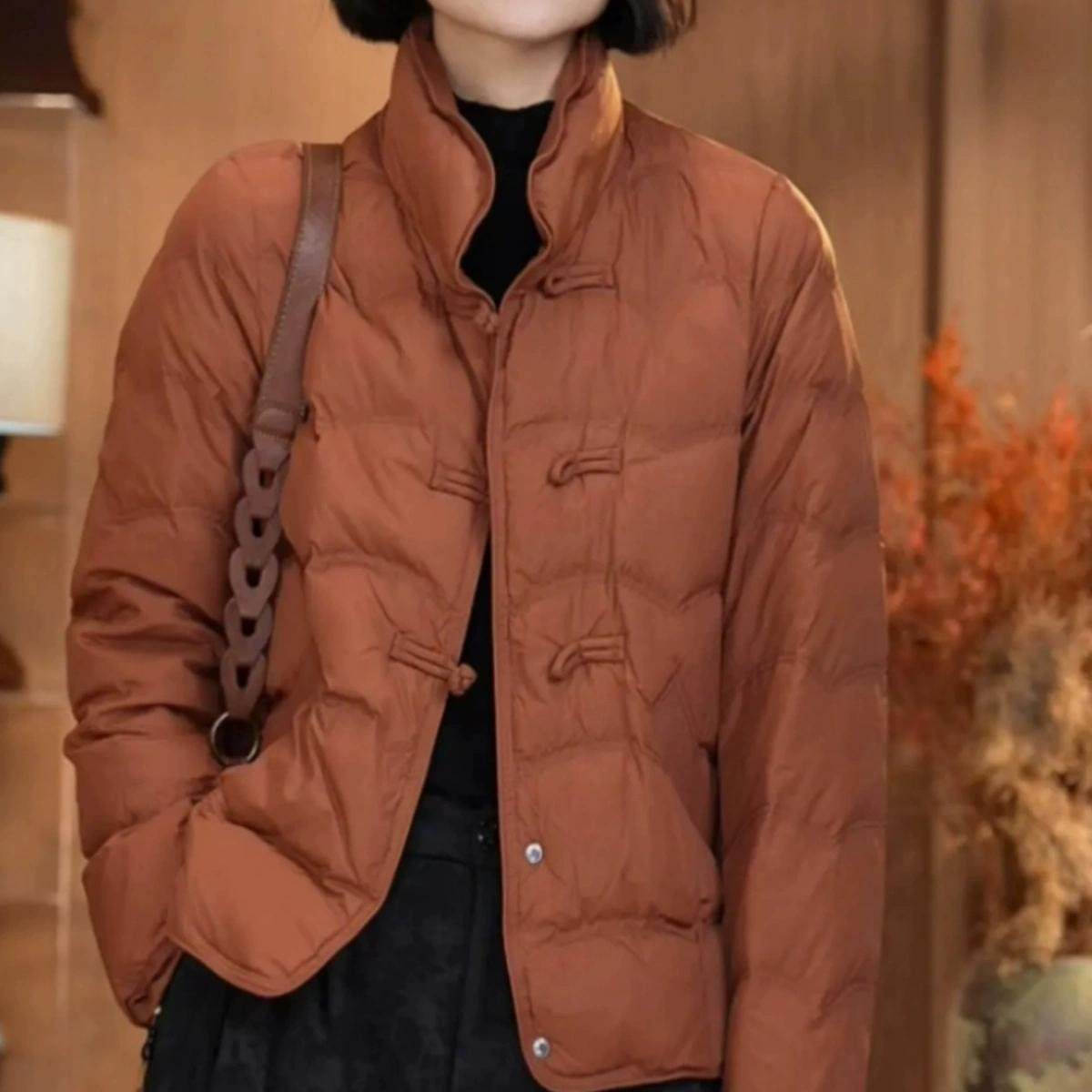 冬季欧货2024新款羽绒服中式