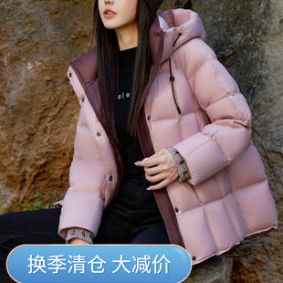高品质显瘦羽绒服女中长款白鸭绒2025冬季加厚泡芙保暖上衣外套