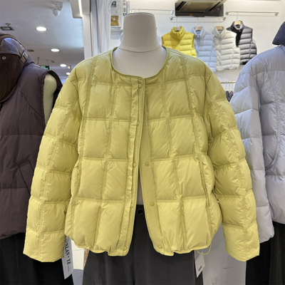 韩版圆领短款羽绒服女