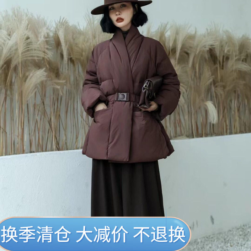 暗黑风超暖和日式面包羽绒服