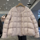 2025简约高品质羽绒服女韩系圆领宽松气质百搭洋气保暖白鸭绒外套