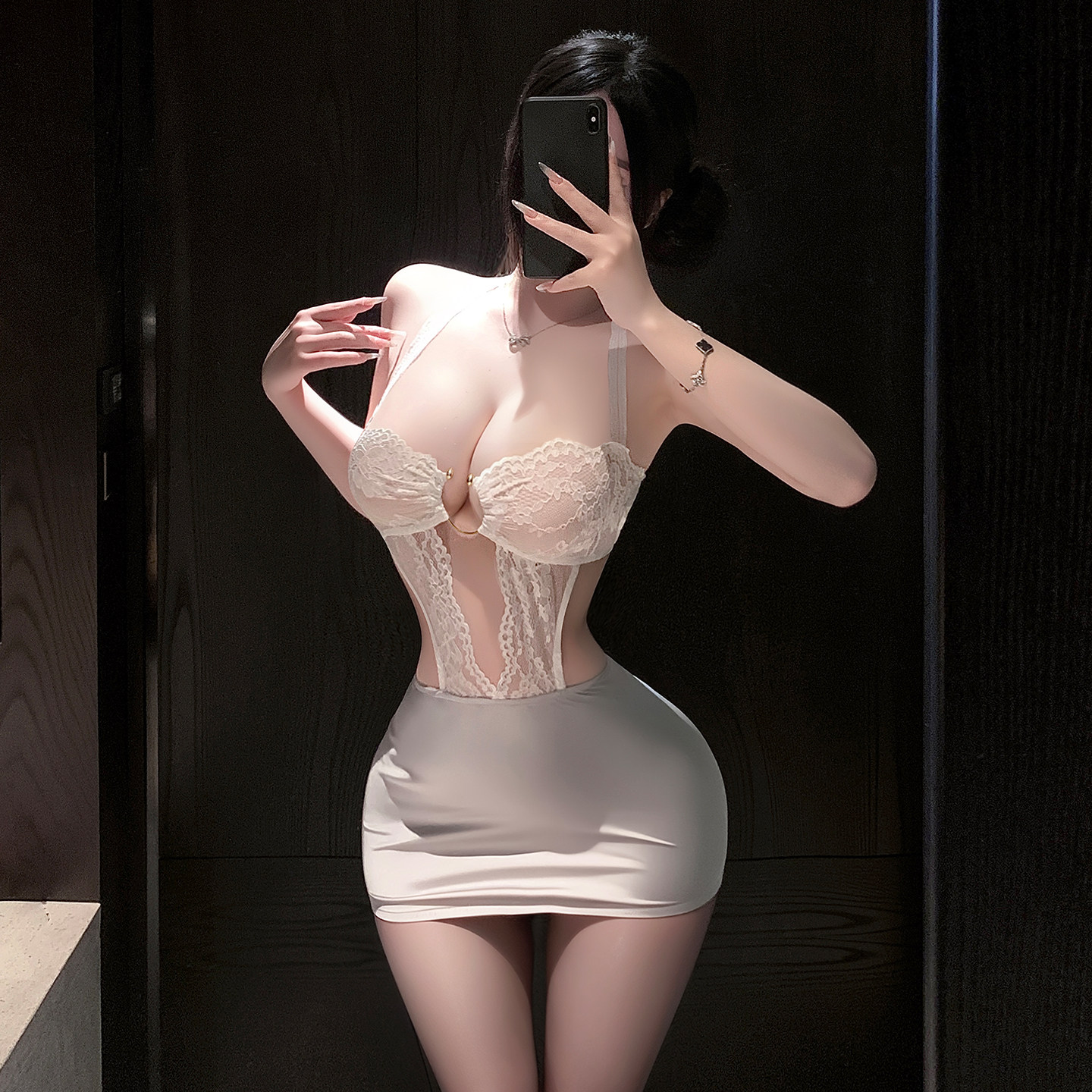 秘书制服情调包臀裙蕾丝女士独特睡裙约会战袍性感勾人睡衣特别裙