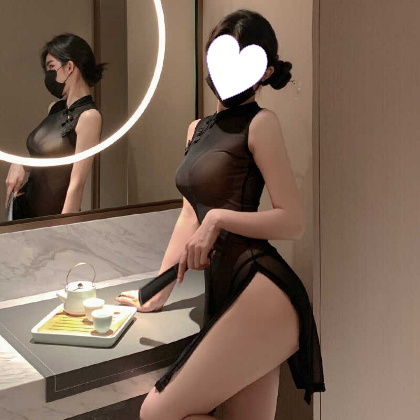 性感禁欲系床上高开叉勾魂旗袍诱惑qqny透明睡衣女士暴露倾诉内衣